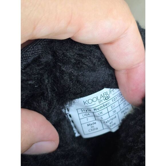 Koolaburra by UGG Black Short Boot Size 7 Suede Molded EVA Shearling NEW - Picture 6 of 7